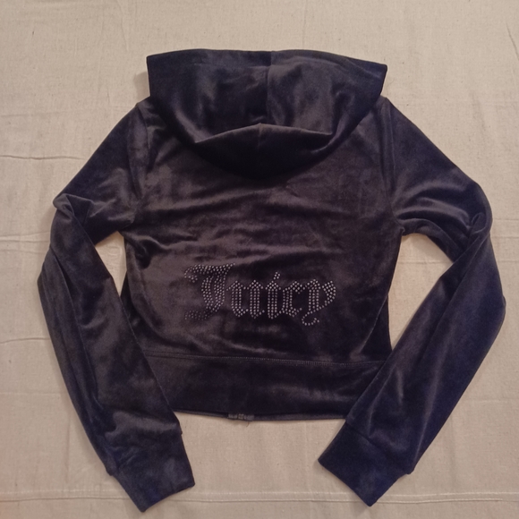 Juicy Couture Black Velour Hoodie - Picture 4 of 8
